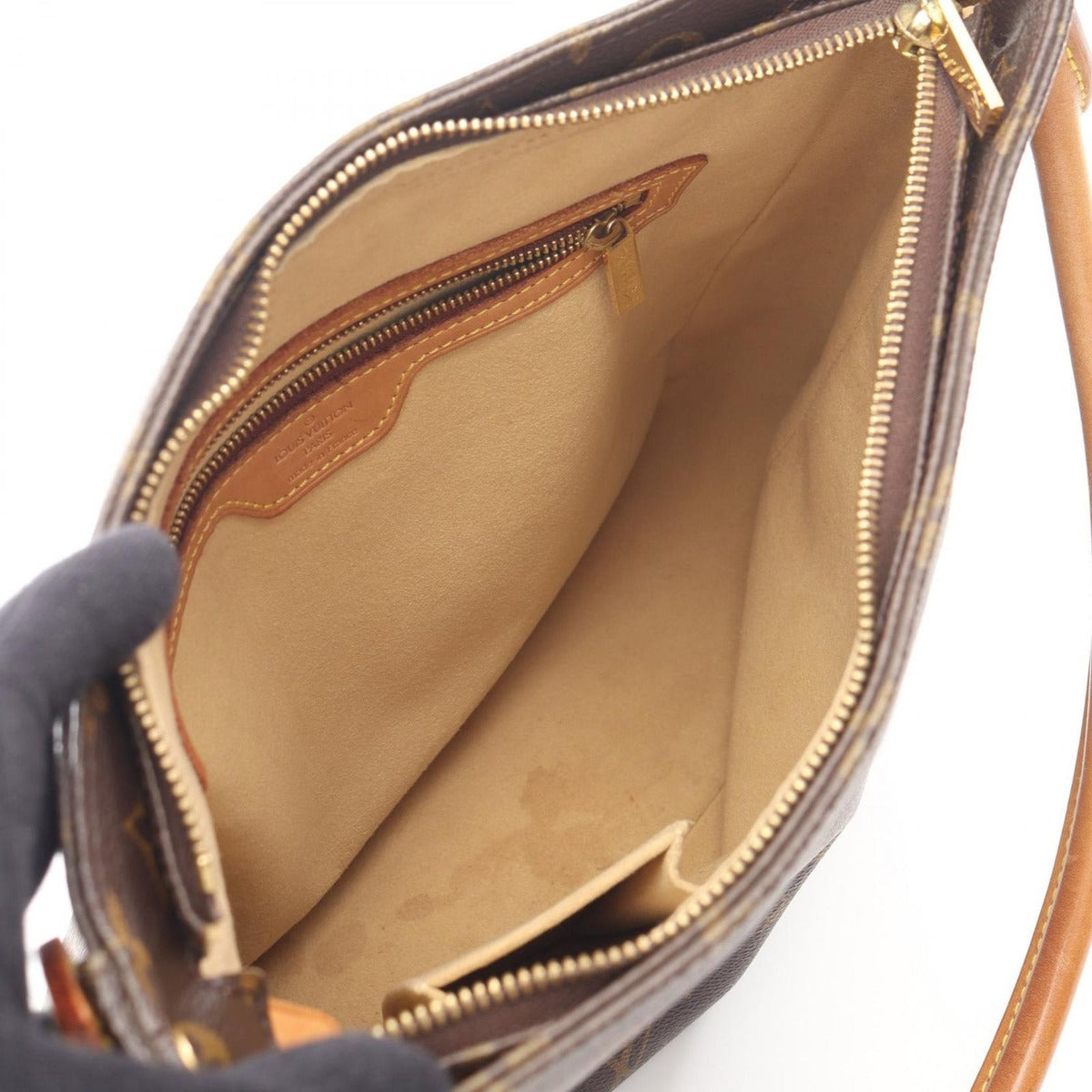 Louis Vuitton Shoulder Bag Looping GM Canvas Leather — view 3
