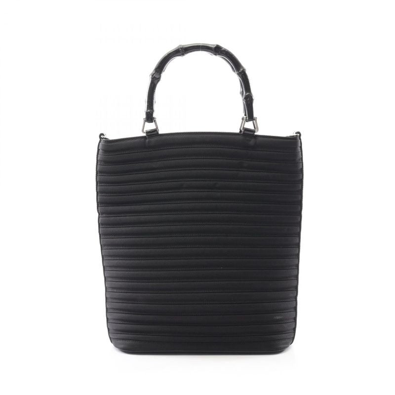 Gucci Handbag Bamboo 002 1998 0353 Black Leather