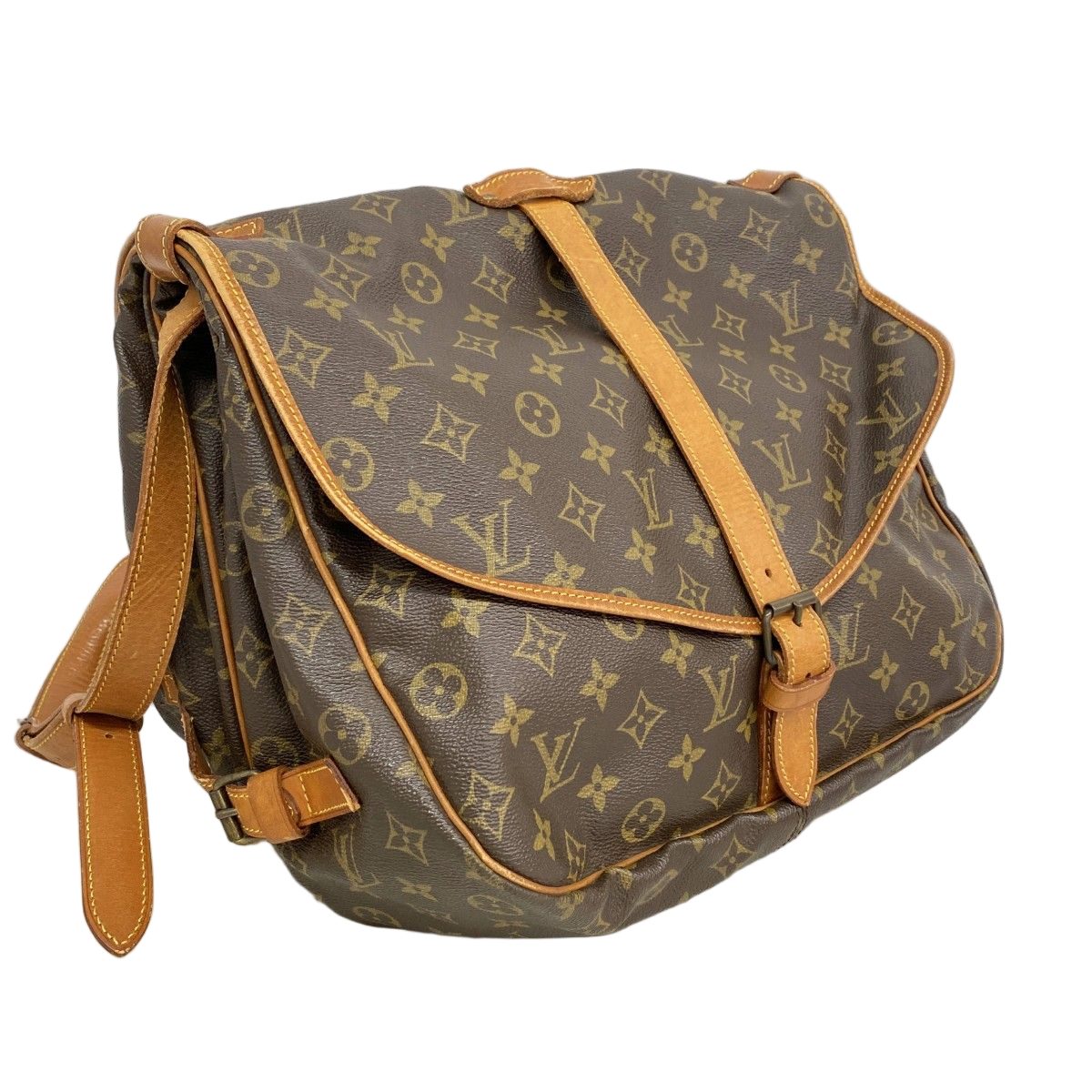 Louis Vuitton Shoulder Bag Monogram Saumur 35 Brown — view 2
