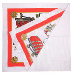 Hermes Comme Des Garcons Collaboration Harnais de COUR Cotton Blue Scarf — view 2