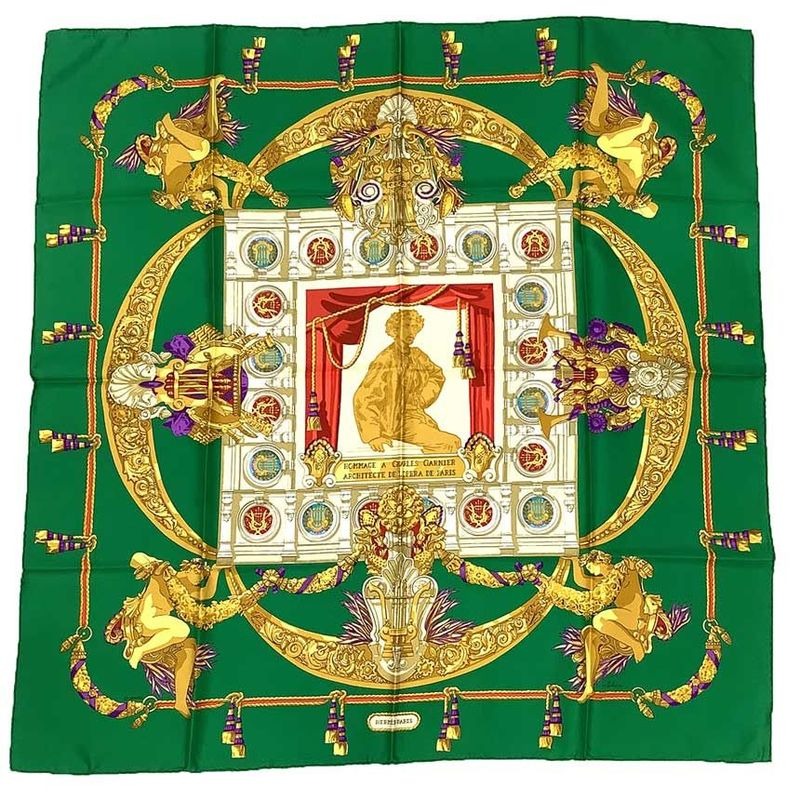 Hermes Carre 90 Scarf Hommage A Charles Garnier Sha Lou Tribute