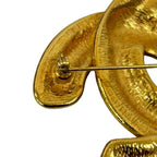 Chanel And Rice Vintage CC Logo Motif Brooch Gold — view 2