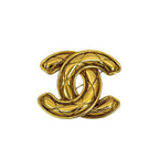 Chanel And Rice Vintage CC Logo Motif Brooch Gold — view 3