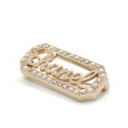 Chanel Brooch Corsage Gold Logo Rhinestone — view 3