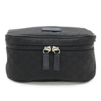 Gucci GG Nylon Body Bag Waist Hip Shoulder Leather Black Outlet