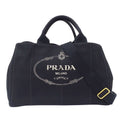 Prada Bag Tote 2-Way Canvas Canapa L Black Large