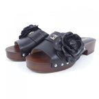 Chanel Clogs Sandals Calfskin Black — view 3
