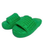 Bottega Veneta Resort Sponge Slide Sandals Green — view 2