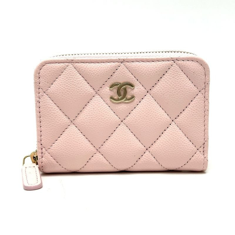 Chanel Coin Case Classic Zip Purse Ap0216 Caviar Leather Pink