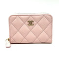 Chanel Coin Case Classic Zip Purse Ap0216 Caviar Leather Pink