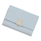 Louis Vuitton Trifold Wallet Taurillon Leather Portefeuille Capucines Compact Lilac