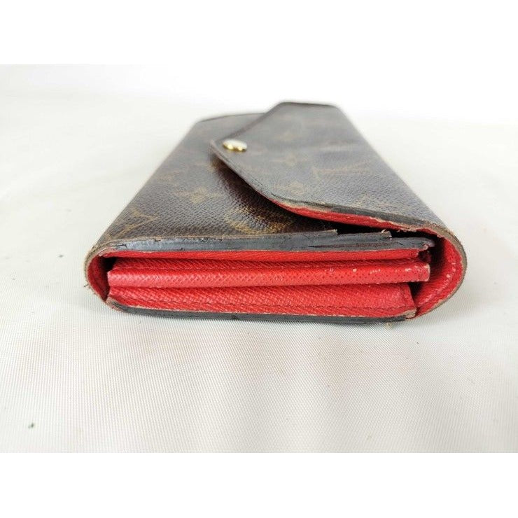 Louis Vuitton Wallet Portefeuille Sarah Brown Coquelicot Monogram X — view 3