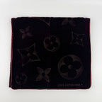 Louis Vuitton Echarpe Velvet Shawl Rayon Silk Gold Vintage Scarf — view 3