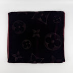 Louis Vuitton Echarpe Velvet Shawl Rayon Silk Gold Vintage Scarf — view 4