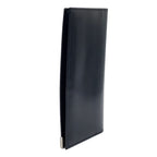 Prada Corner Metal Logo Leather Black Bifold Wallet Silver — view 2