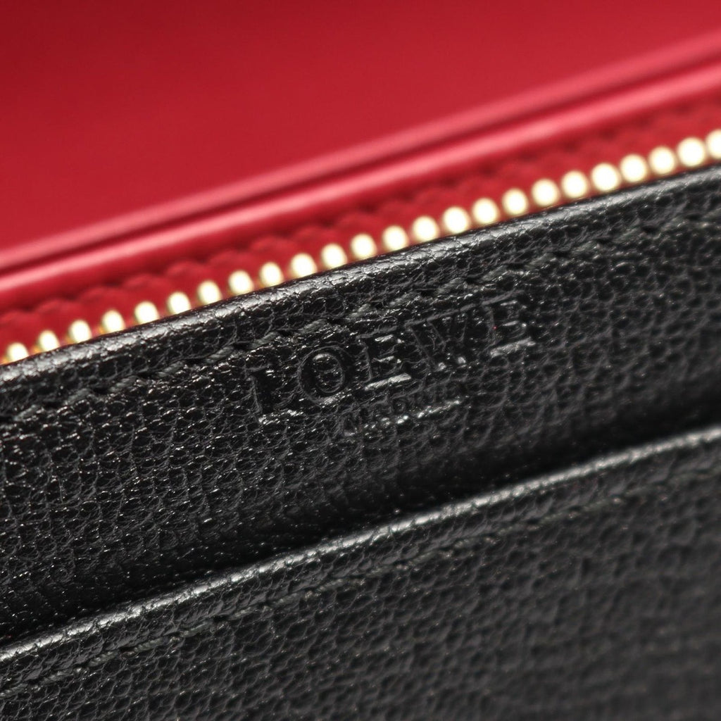 Loewe Bifold Wallet Anagram Black Leather Trifold — view 4