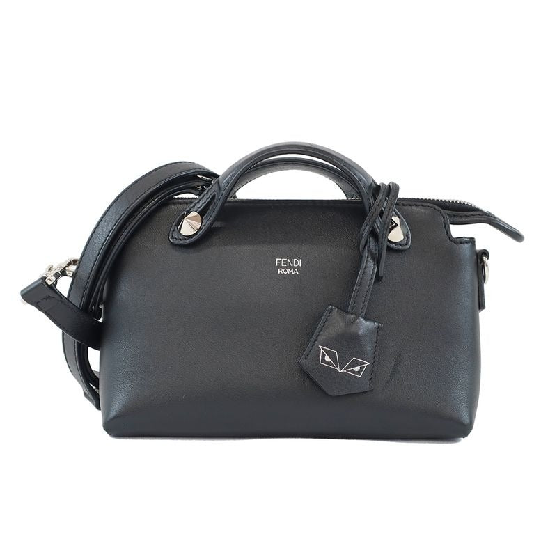 Fendi Mini Vitheway Black Shoulder Bag Handbag 2-Way Leather 8 Bl135 — view 2