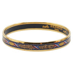Hermes Enamel PM Cloisonne Gold Black Multicolor Plated Belt