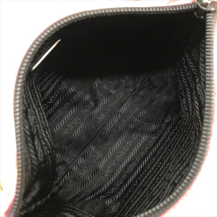 Prada Nylon Tessuto Quilted Pouch Case Pink — view 7
