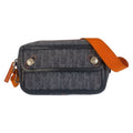 Dior Flightline Trotter Navy Black Orange Canvas Shoulder Bag Pochette