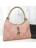 Gucci GG Jackie O Hobo Pink Shoulder Bag Sherry Monogram Web Leather