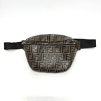 Fendi Body Bag Zucca 7 Va434 Leather Brown