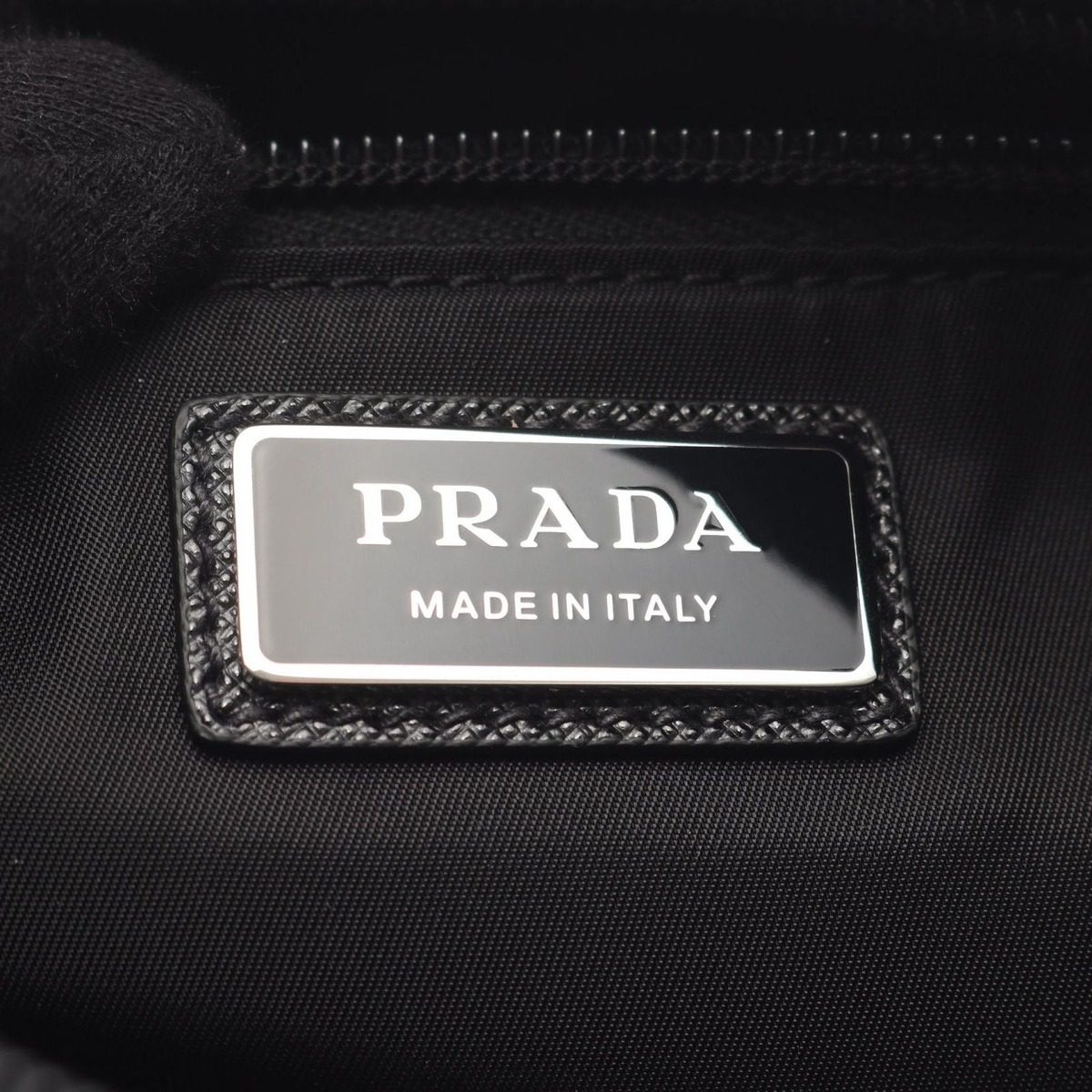 Prada Waist Bag Re-Nylon Black Nylon Saffiano Leather — view 4