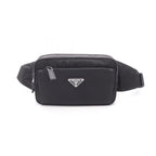 Prada Waist Bag Re-Nylon Black Nylon Saffiano Leather