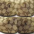 Gucci Shoulder Bag Brown Light Canvas Leather — view 6