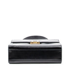 Gucci Vintage Push Lock Top Handle Black Smooth Leather — view 6