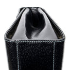 Gucci Vintage Push Lock Top Handle Black Smooth Leather — view 7