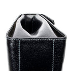 Gucci Vintage Push Lock Top Handle Black Smooth Leather — view 8