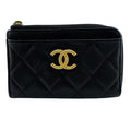 Chanel Quilted Caviar Leather Coin Case Black