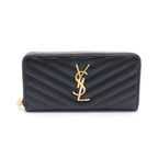Saint Laurent Paris Round Long Wallet Monogram