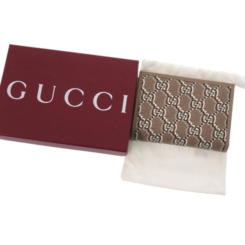 Gucci GG Shadow Medium Wallet Leather Brown Fold 1402 — view 2
