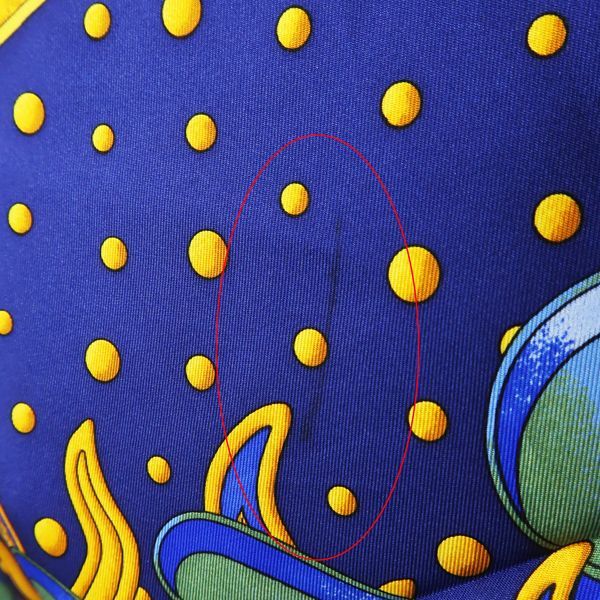 Hermes Carre 90 Carpe DIEM Enjoy Your Day Scarf 100% Silk Blue Sun — view 9