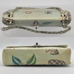 Chanel Canvas Quilted Flower Chain Shoulder Bag Light Blue Price Negotiation — view 4