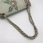 Chanel Canvas Quilted Flower Chain Shoulder Bag Light Blue Price Negotiation — view 7
