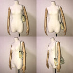 Chanel Canvas Quilted Flower Chain Shoulder Bag Light Blue Price Negotiation — view 9