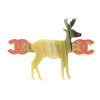 Chanel Reindeer Motif Coco Mark Metal Beige Pink Brooch 0476 — view 2