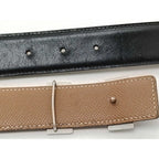 Hermes Belt Constance Black Gold Leather Reversible Silver — view 3