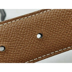 Hermes Belt Constance Black Gold Leather Reversible Silver — view 8