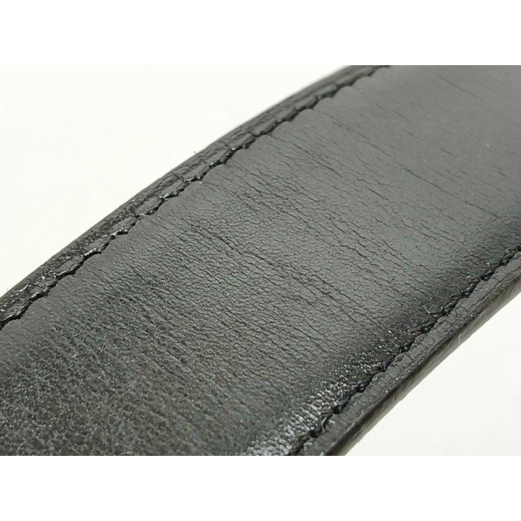 Hermes Belt Constance Black Gold Leather Reversible Silver — view 9