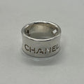 Chanel Logo Wide Ring Clover
