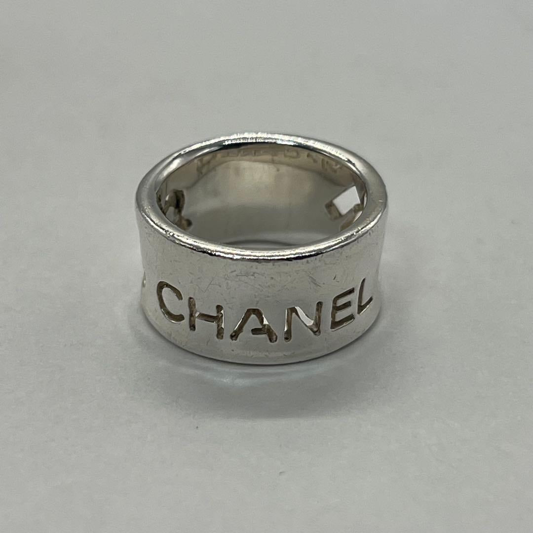 Chanel Logo Wide Ring Clover