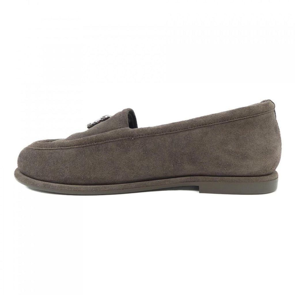 Chanel Moccasins Shoes Suede Brown — view 2