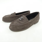 Chanel Moccasins Shoes Suede Brown — view 3