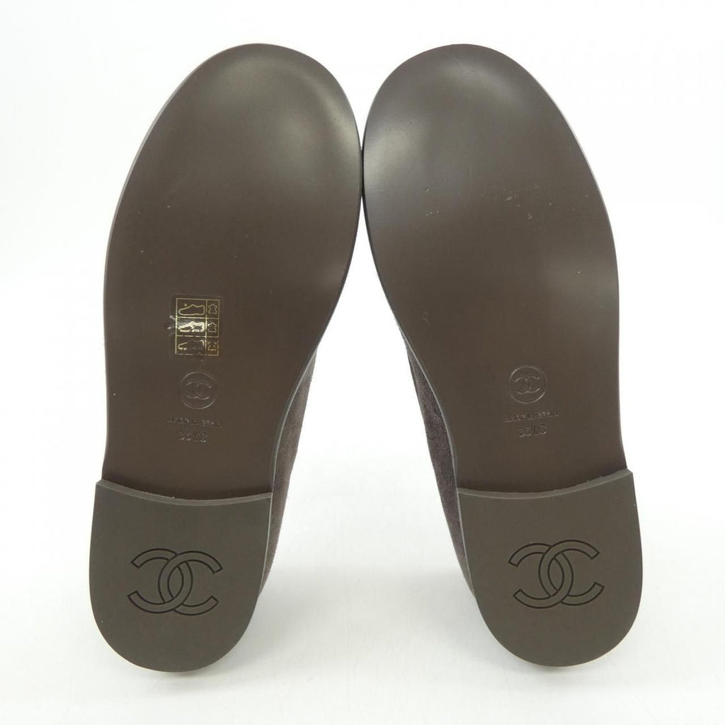 Chanel Moccasins Shoes Suede Brown — view 4
