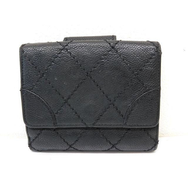 Chanel 10 S Wild Stitch Compact Wallet Black 7 — view 2