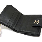 Chanel 10 S Wild Stitch Compact Wallet Black 7 — view 3